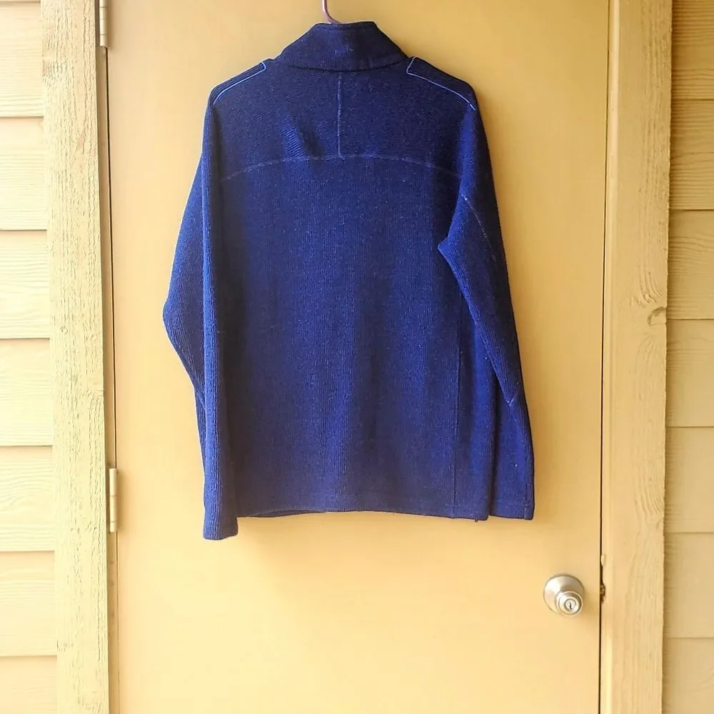 Mens Blue Kaikkialla Wool Zip up Jacket